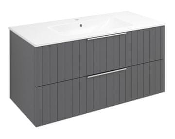 SAPHO CIRASA STRIP luksuzna omara za umivalnik, 99,8x52x46cm, črna eleganca