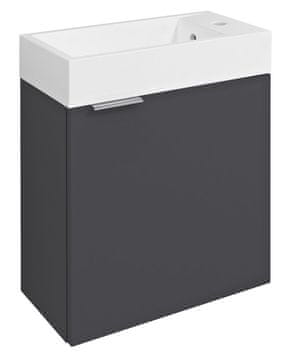 SAPHO Antracitna Mat Umyvadlová Omara 49,5x50x25 cm - GELCO