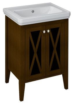 SAPHO Elegantna Kopalniška Omarica iz Bukve CROSS - 55x81x43 cm