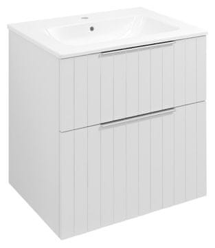 SAPHO CIRASA STRIP Stenska Kopalniška Omarica 59,2x64x46cm, Bela Matirana