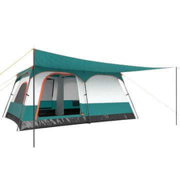 Northix Družinski šotor 420x305x200 cm 2 sobi 1000mm PU