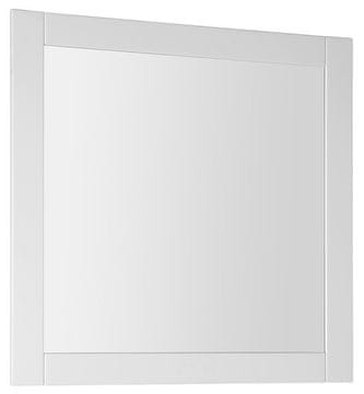 AQUALINE Elegantno FAVOLO kopalniško ogledalo s belim mat okvirjem, 80x80 cm