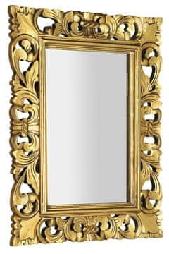 SAPHO Elegantno Zrcalo v Zlato Ročno Izrezljanem Okvirju 60x80cm, Sapho ZEEGRAS