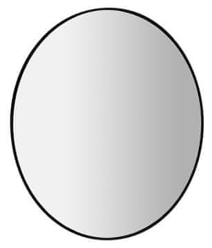 SAPHO SHARON pravokotno LED ogledalo s 3D učinkom, črna mat, 65x79 cm