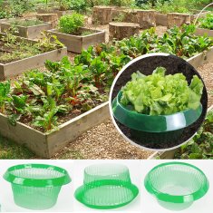 Nikcorp Ovratnice proti polžem za zaščito rastlin, 12 kosov, premer 24 cm, prozorne, PET material z ukrivljenim robom za vrt in sadike