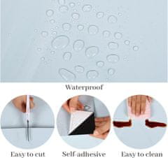 Nikcorp Samolepilne vinilne plošče 10 kosov 30x30 cm beli marmor, talna obloga 0,9 m², vodoodporne PVC plošče, debelina 1,5 mm