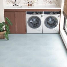 Nikcorp Samolepilne vinilne plošče 10 kosov 30x30 cm beli marmor, talna obloga 0,9 m², vodoodporne PVC plošče, debelina 1,5 mm