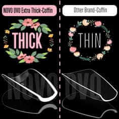 Nikcorp Gel konice za nohte Extra Thick Press-on, prozorne, 336 kosov, 14 velikosti, PMMA mehak gel za profesionalno manikiro