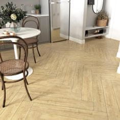 Nikcorp Samolepilna vinilna talna obloga v imitaciji lesa, PVC talne nalepke 90x15 cm, vodoodporna in trpežna, komplet 24 kosov