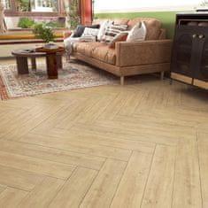 Nikcorp Samolepilna vinilna talna obloga v imitaciji lesa, PVC talne nalepke 90x15 cm, vodoodporna in trpežna, komplet 24 kosov