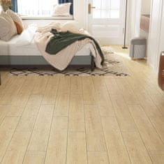 Nikcorp Samolepilna vinilna talna obloga v imitaciji lesa, PVC talne nalepke 90x15 cm, vodoodporna in trpežna, komplet 24 kosov