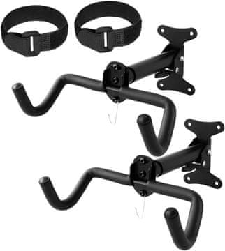 Nikcorp Stensko stojalo za kolo, nastavljiv nosilec za kolesa, zložljiv komplet 2 kosa, nosilnost 25kg, zaščita okvirja