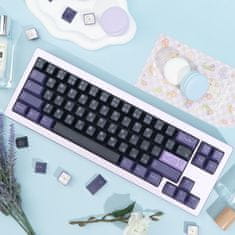 Nikcorp Pokrovčki za tipke Keycaps Cherry Profile PBT, 129 tipk, QWERTY, Dye-Sub, japonski znaki, temno vijolični, za mehanske tipkovnice