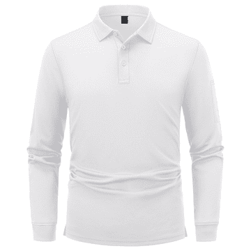 Nikcorp Moška polo majica z dolgimi rokavi, taktična, hitrosušeča, UV zaščita, žep za očala, športna, bela, velikost 3XL