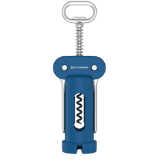 Nikcorp Krilni odpirač za vino 3-v-1, večnamenski odpirač za steklenice z rezalnikom folije, cinkova zlitina, samocentrirni vijak