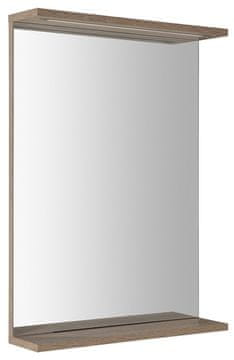 AQUALINE Elegantno Kopalniško Ogledalo z LED Svetilko 50x70cm Dub Platin