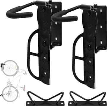 Nikcorp Stensko držalo za kolo, vrtljivo in nagibno stensko obešalo, jeklena konstrukcija do 25 kg, z gumirano zaščito in podložko za steno