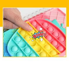 Nikcorp Beležnica Pop It šolski zvezek s senzoričnim ovitkom in motivom srčkov, format A5, 50 strani, barvni fidget pripomoček za otroke