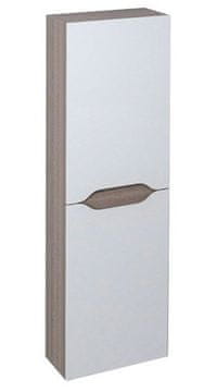 SAPHO Visoka Kopalniška Omara WAVE 40x140x20 cm, Bela/Mali Wenge, Univerzalna Odpiranje