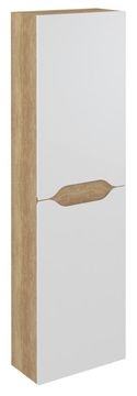 SAPHO WAVE Visoka Kopalniška Omarica 40x140x20 cm, Leva/Desna, Bela/Dub Alabama