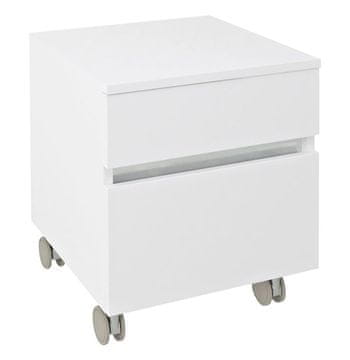 SAPHO AVICE Mobilna Omarica z 2 Predaloma, Bela, 45x57x48,5 cm