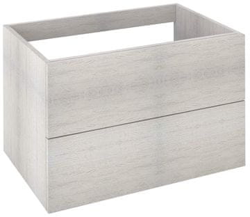 SAPHO TREOS Stenska Kopalniška Skrinjica z Dvema Predaloma 75x53x50,5cm, Polarni Hrast