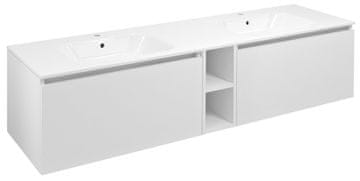 SAPHO Stenska kopalniška omarica LOREA 180cm Bela Mat, SAPHO dizajn