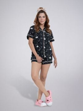 LEAFLETIC Ženski potiskan kratek komplet za spanje