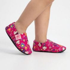 Copa cop Otroški tekstilni copati Barefoot - Ciklam Cats, 18.5