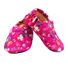 Copa cop Otroški tekstilni copati Barefoot - Ciklam Cats, 18.5