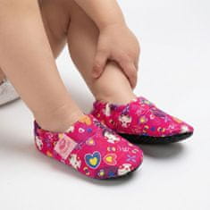 Copa cop Otroški tekstilni copati Barefoot - Ciklam Cats, 18.5