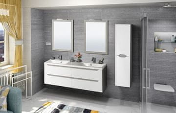 SAPHO Set Kopalnica WAVE 150, Bela/Srebrni Hrast