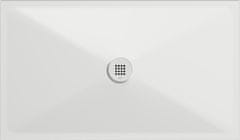 Gsi Pravokotna Keramična Pršna Kad EXTRA FLAT 120x70, Bela Mat