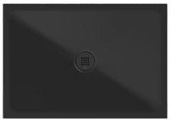 Gsi Pravokotna keramična pršna kad 100x70 cm, črna mat, serija EXTRA FLAT