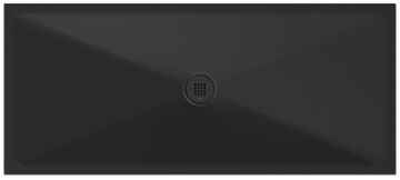 Gsi Mat Črna Keramična Spršna Kada 160x70cm EXTRA FLAT