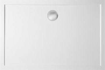 Gelco GALLET Premium pravokotna tuš kad iz litega marmorja, 120x90 cm, bela