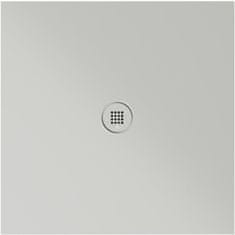 Gsi Keramična kvadratna pršna kad 90x90 cm, sivi mat zaključek, serija EXTRA FLAT