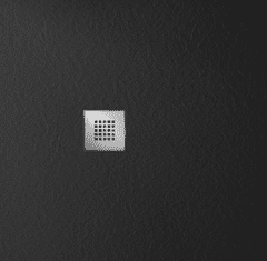 Gelco MITIA Črna Kvadratna Tuš Kad iz Litega Mramorja 90x90cm