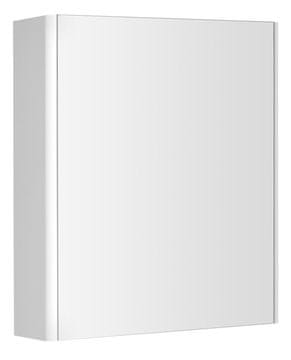 AQUALINE DENEB Stenska Kopalniška Omara z Ogledalom 60x70x18cm, Bela Mat
