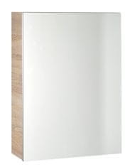 AQUALINE AQUALINE Stenska Omara VEGA 50x70cm, Platinasti Hrast, Z Počasnim Zapiranjem