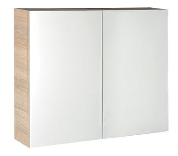 AQUALINE AQUALINE SIMPLEX ECO Kopalniška Omarica z Vrati 30x180x30cm, Bela MDF/Lamino