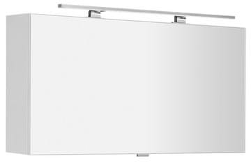 SAPHO CLOE stenska omarica z LED osvetlitvijo, aluminij, 100x50x18cm, bela