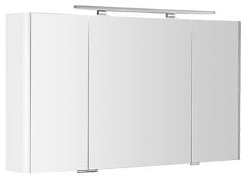 SAPHO Elegantna bela galerka LUCIE z LED osvetlitvijo 126x70x17 cm za moderni dom