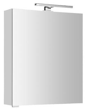 SAPHO MIRRÓ LED Kopalniška Omarica z Obojestranskim Zrcalom, 60x70x16cm, Leva/Desna, Bela