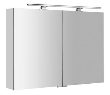 SAPHO Elegantna BELA MIRRÓ kopalniška galerka z LED osvetlitvijo, 100x70x16 cm