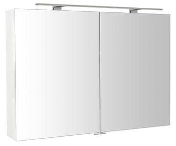 SAPHO Elegantna LED Zrcalna Omara RIWA, 101x70x17 cm, Bela Visok Sijaj