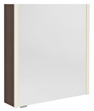 SAPHO Rustikalna ALIX galerka z LED osvetlitvijo in zrcalnimi vrati, 66x70 cm, levo/desno odpiranje