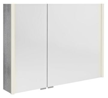 SAPHO Omarica za kopalnico ALIX z LED osvetlitvijo, 96x70x17,5 cm, srebrni hrast