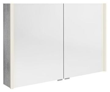 SAPHO Elegantna Kopalniška Omarica ALIX z LED Svetlobo, Dub Stříbrný, 106x70x17,5cm