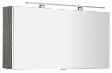 SAPHO Zrcalna Omarica CLOE z LED Osvelitvijo, Srebrno Hrast, 100x50x18cm